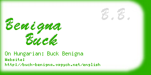 benigna buck business card